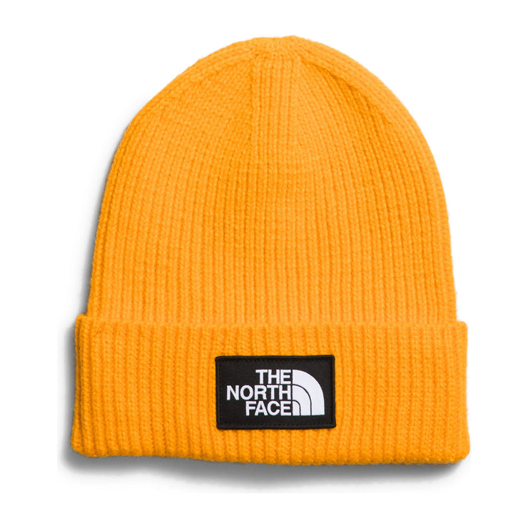 The North Face Logo Box Cuffed Beanie in Summit Gold  Accessories