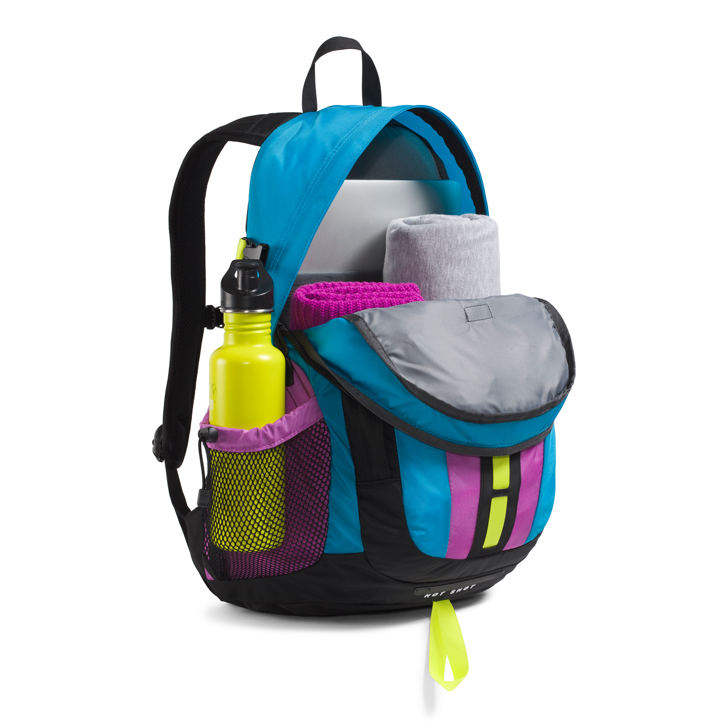 neon colored north face backpack The North Face Hot Shot SE Backpack