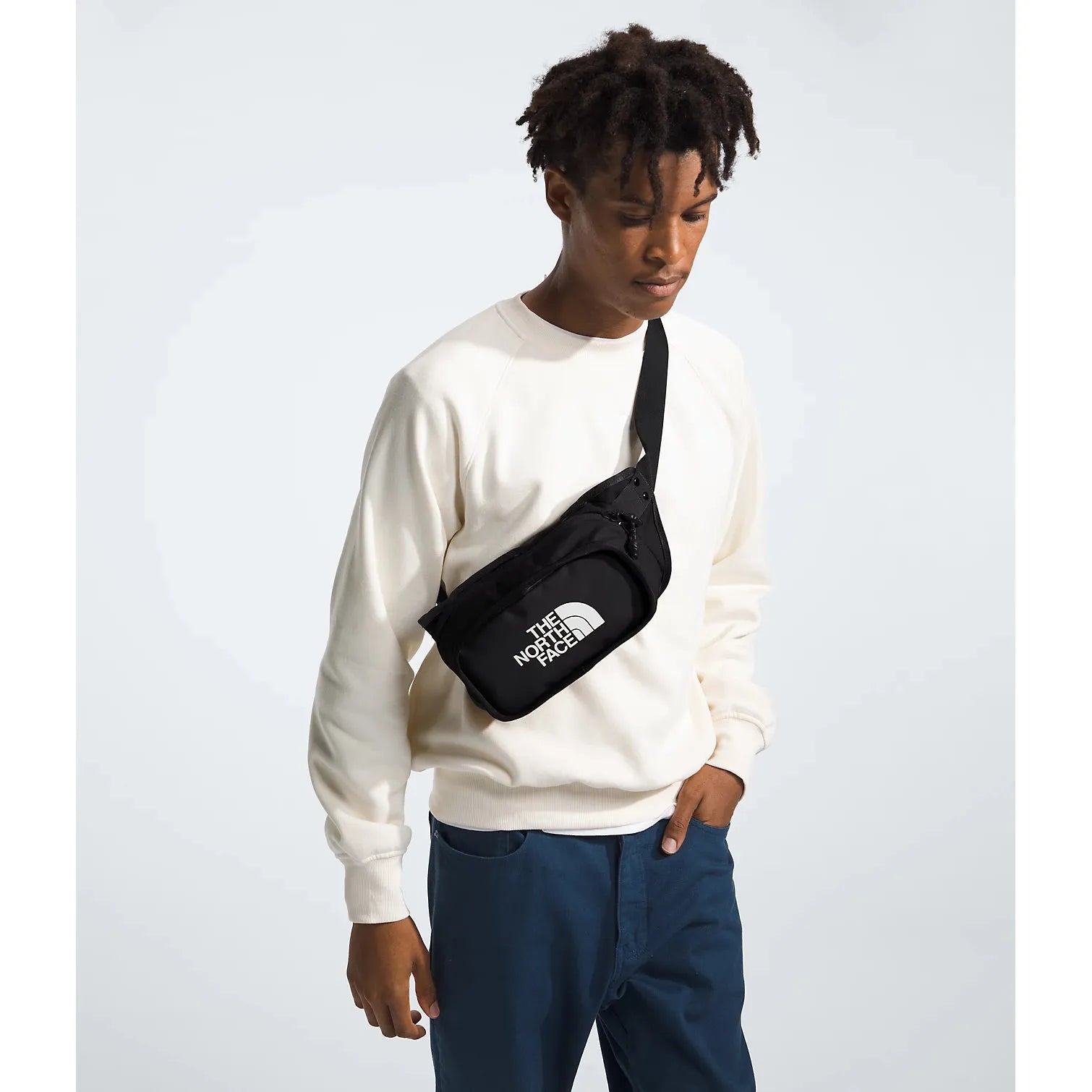 The North Face Explore Hip Pack in Black White The North Face Explore Hip Pack in Black White