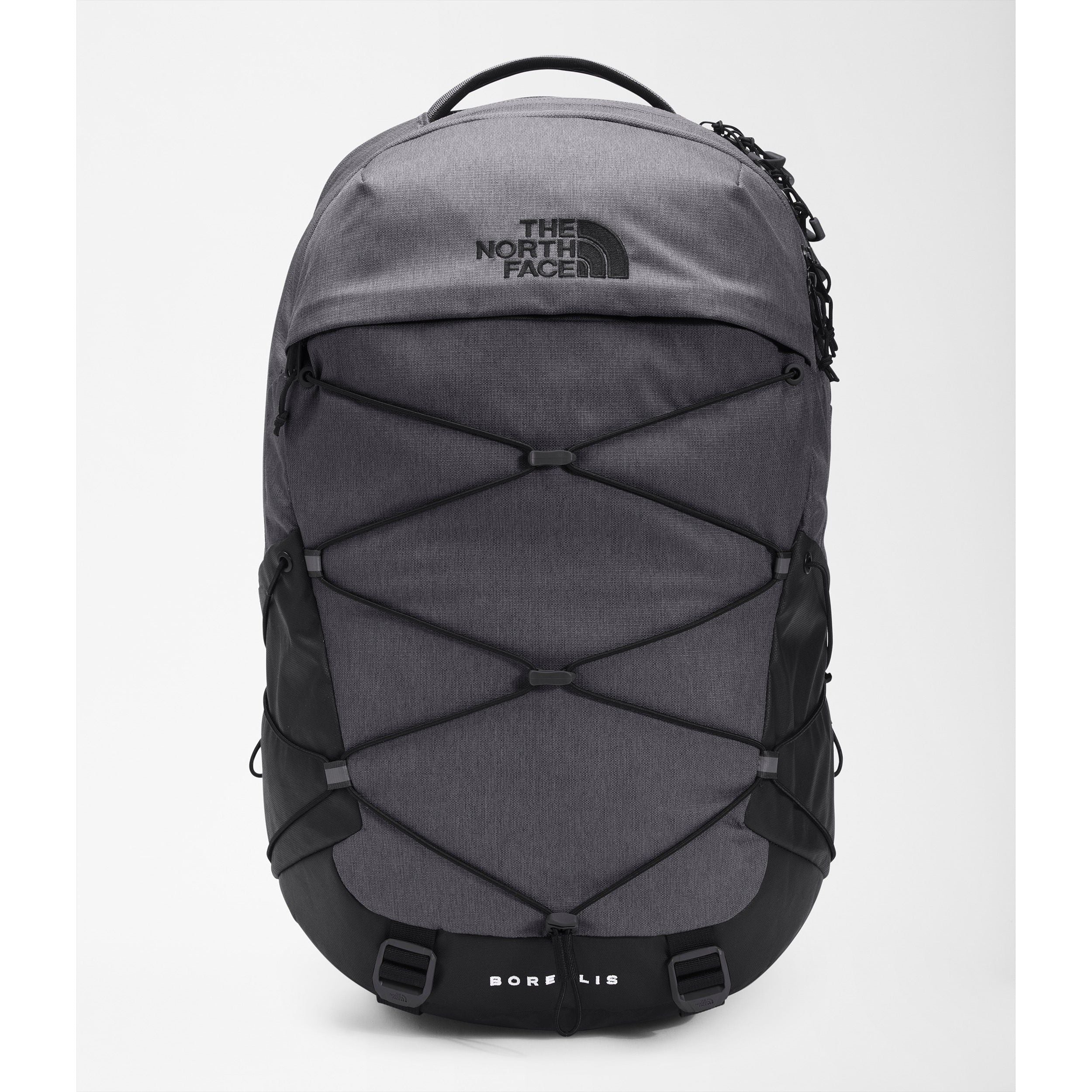 The North Face Borealis Backpack in Asphalt Grey Light Heather TNF Black