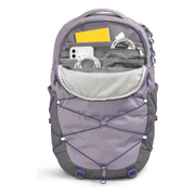 The North Face Women's Borealis Backpack in Minimal Grey Dark Heather Zinc Grey Cave Blue  Accessories