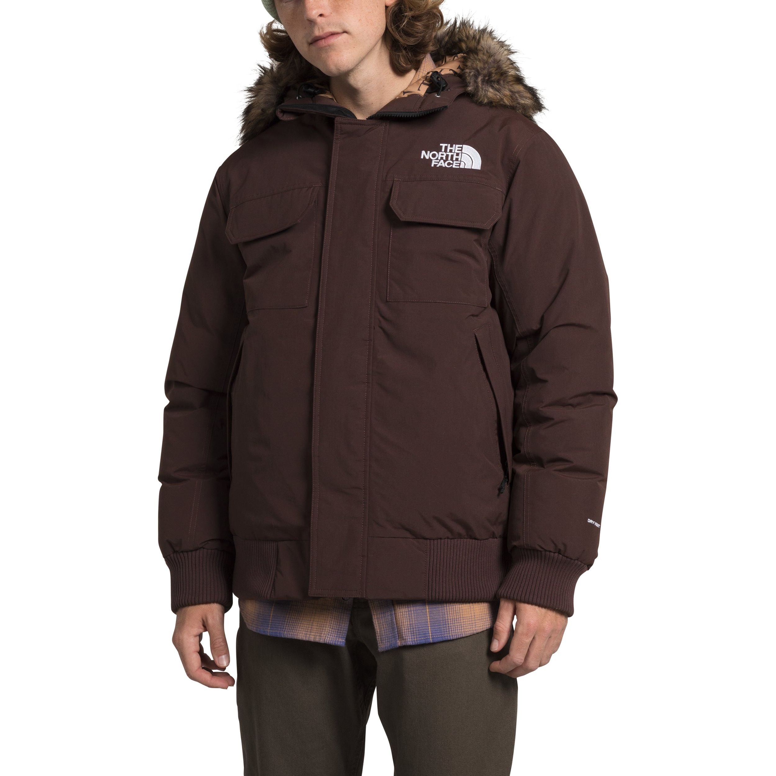 The North Face Men's McMurdo Bomber in Coal Brown Almond Butter Monogram Print  Men's Apparel