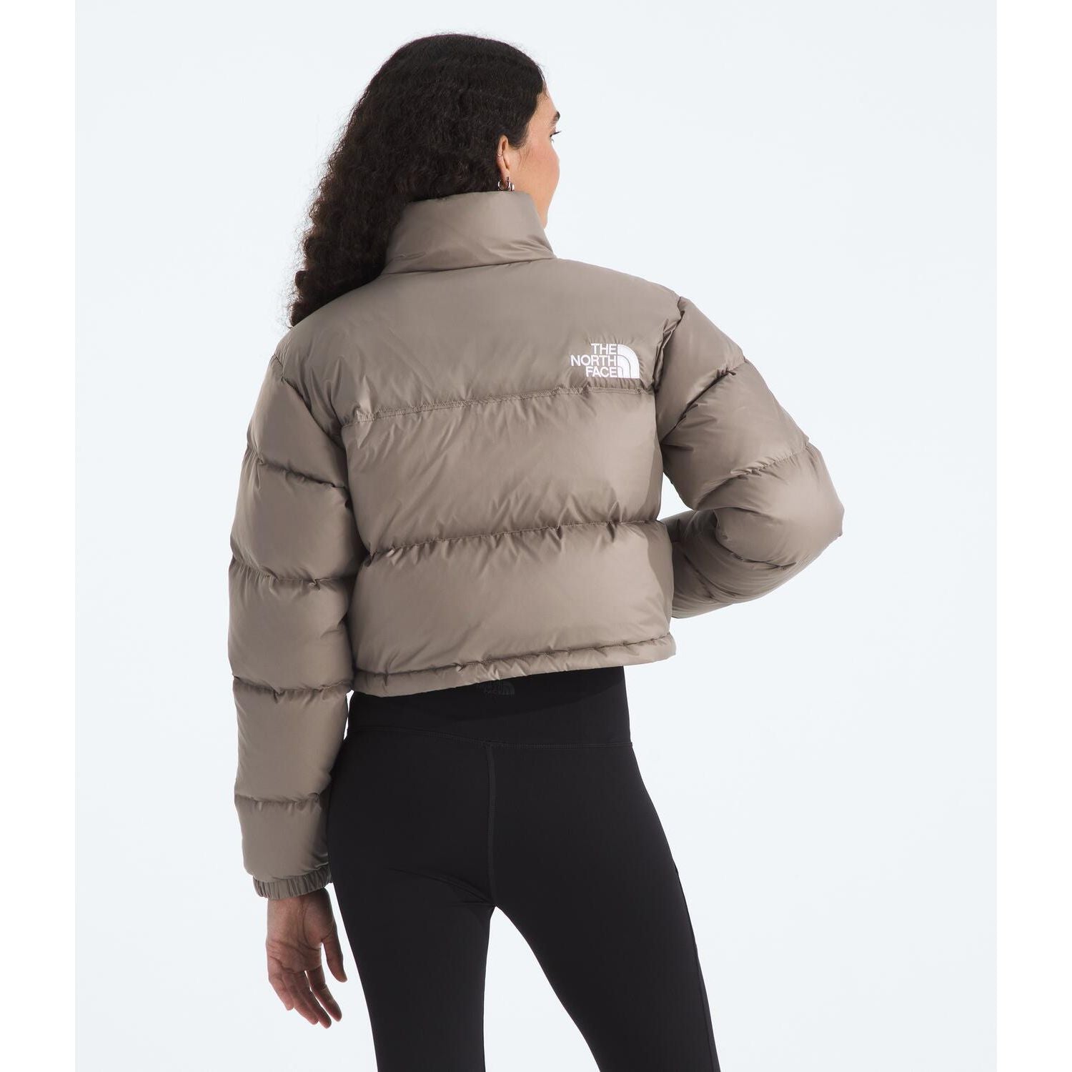 The North Face Women's Nuptse Short Jacket in Mocha Brown