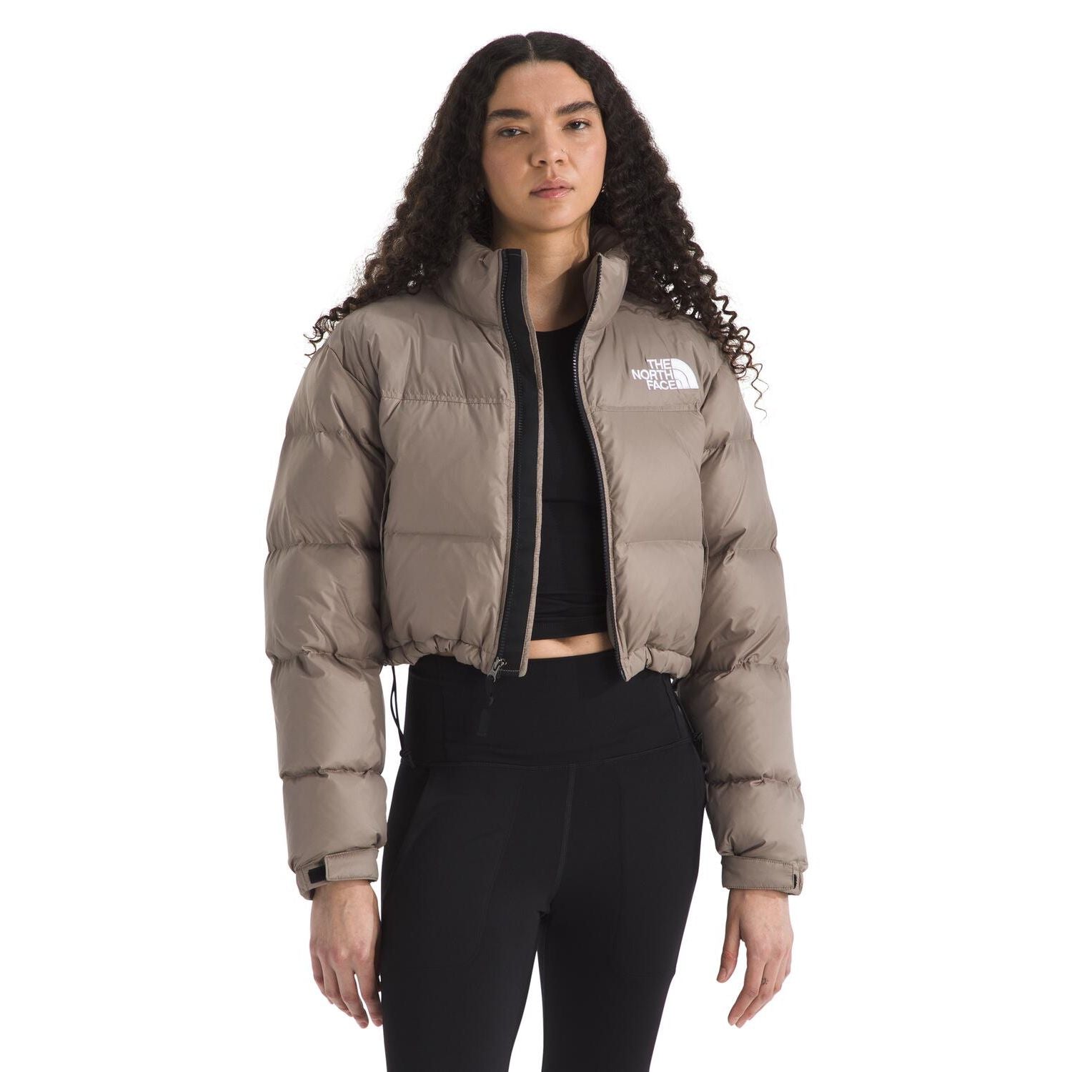 The North Face Women's Nuptse Short Jacket in Mocha Brown