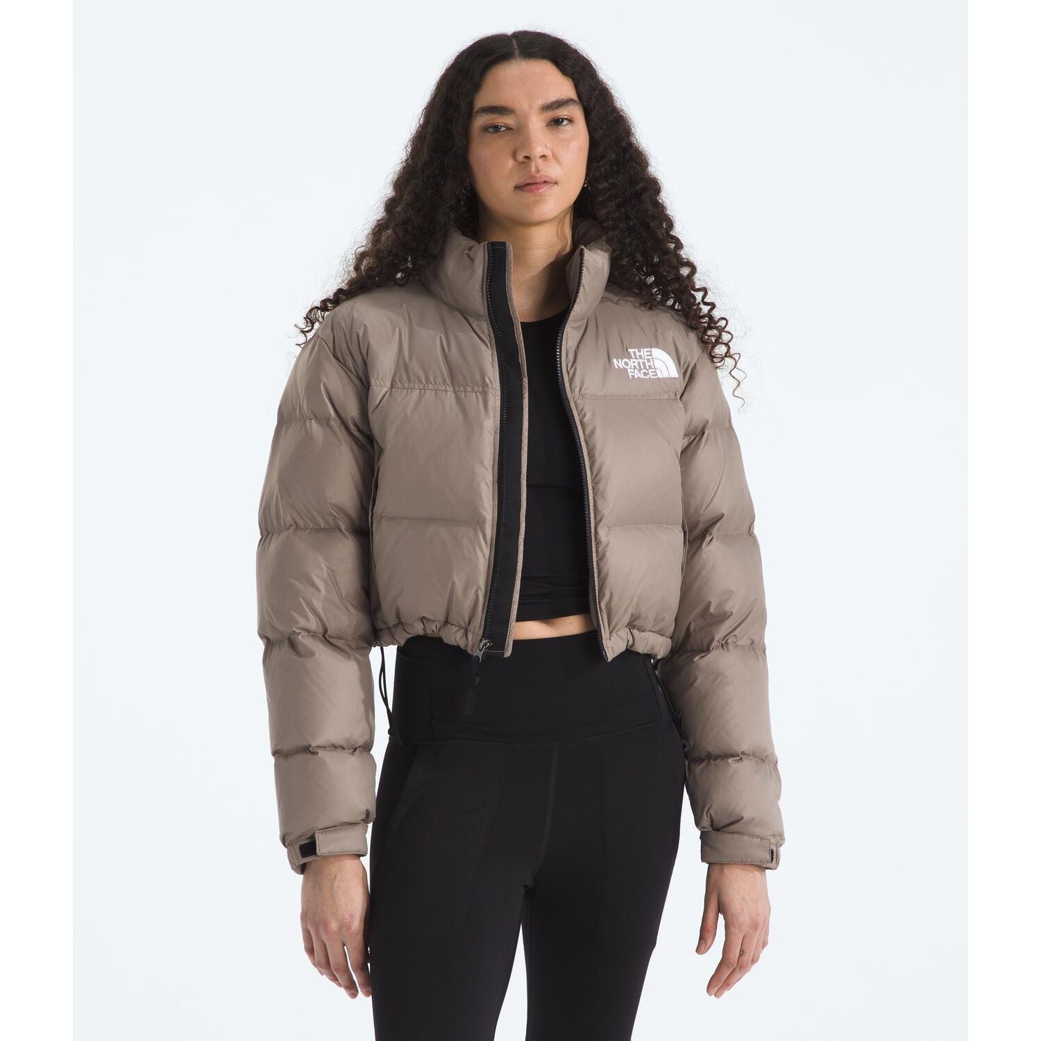 The North Face Women's Nuptse Short Jacket in Mocha Brown