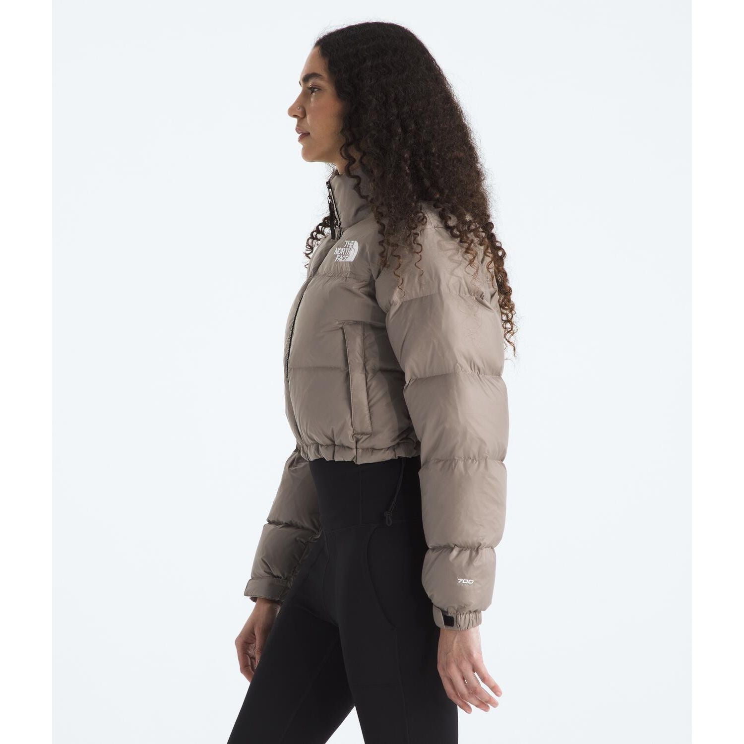 The North Face Women's Nuptse Short Jacket in Mocha Brown