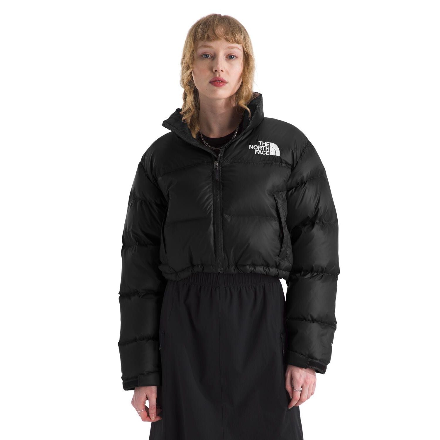 The North Face Women's Nuptse Short Jacket in TNF Black/TNF Black/Recycled Down