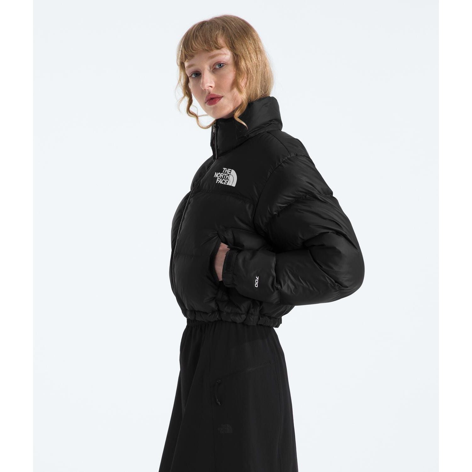 The North Face Women's Nuptse Short Jacket in TNF Black/TNF Black/Recycled Down
