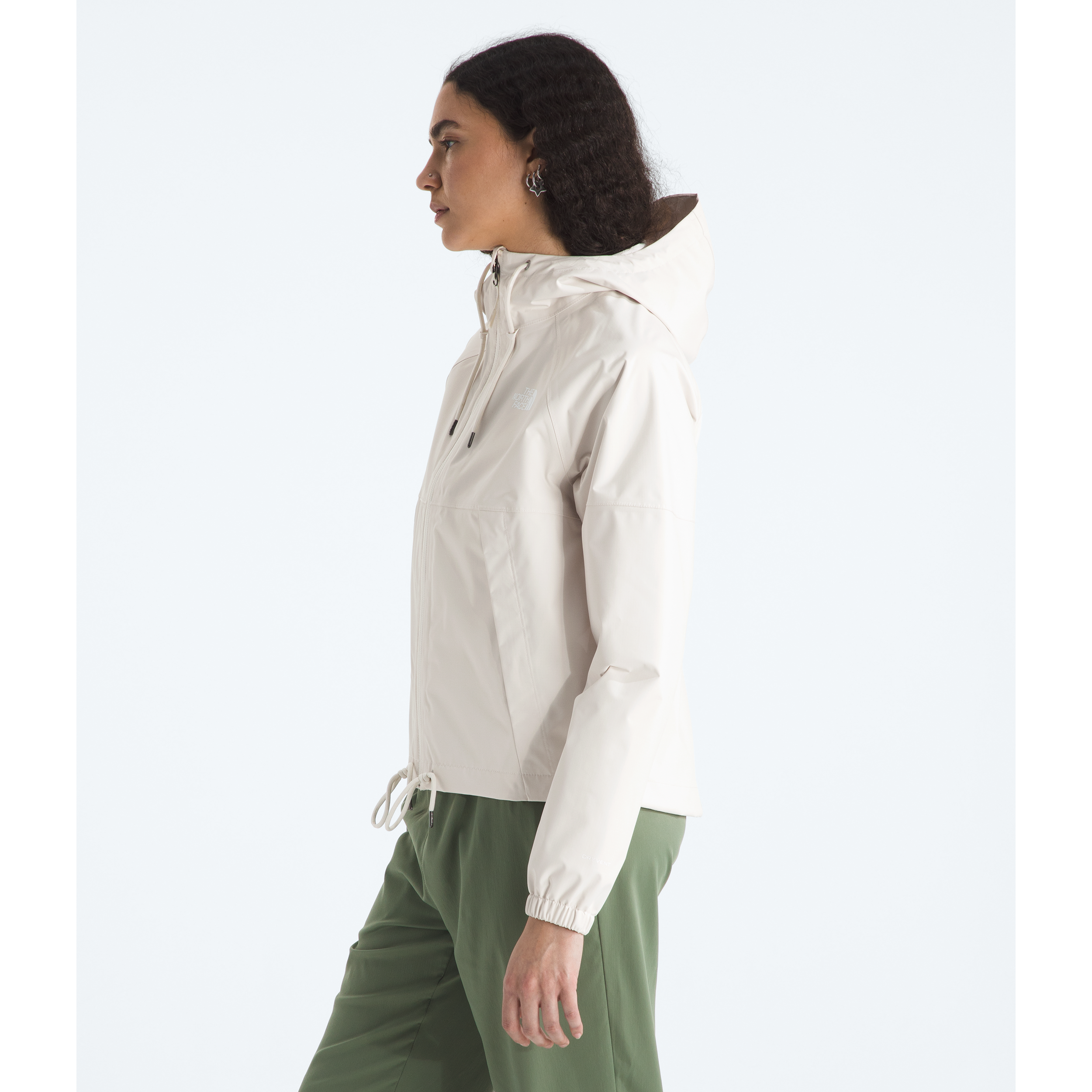 The North Face Women's Antora Rain Hoodie in White Dune