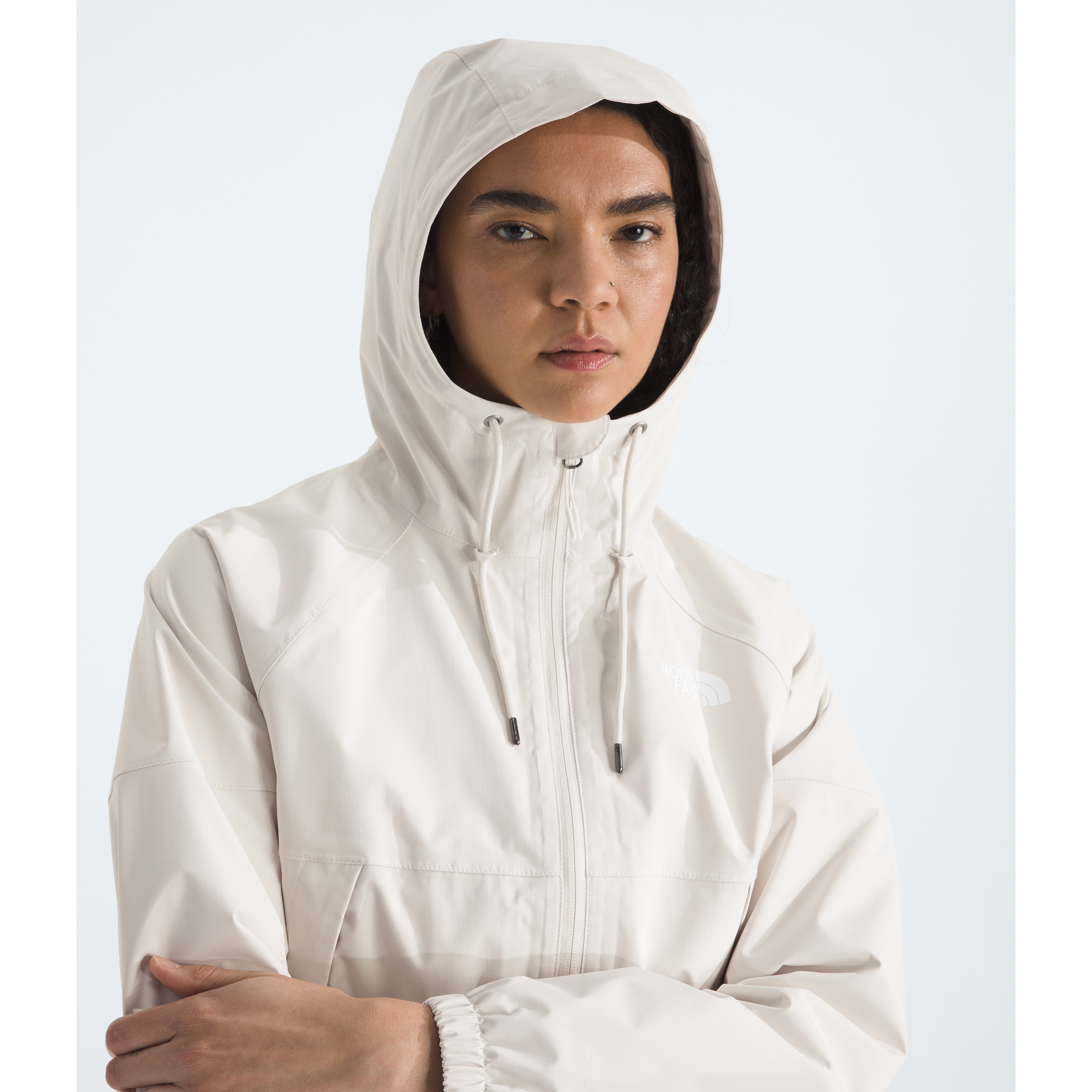 The North Face Women's Antora Rain Hoodie in White Dune