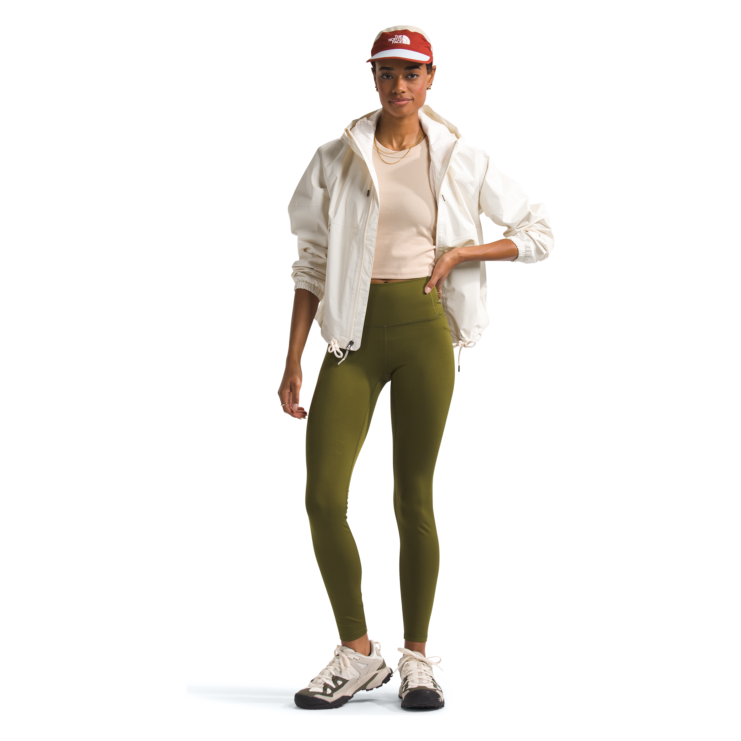 The North Face Women's Antora Rain Hoodie in White Dune