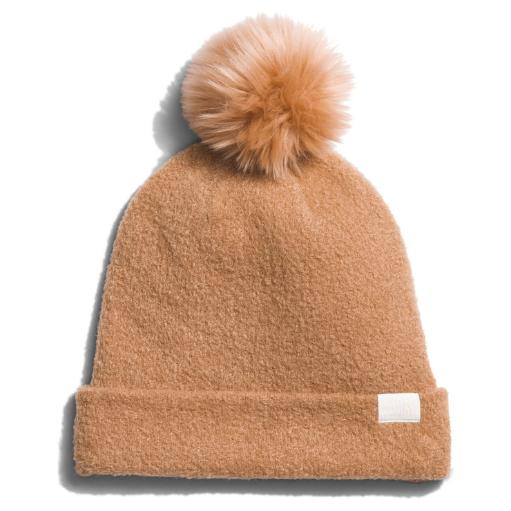 The North Face City Plush Pom Beanie in Almond Butter  Hats