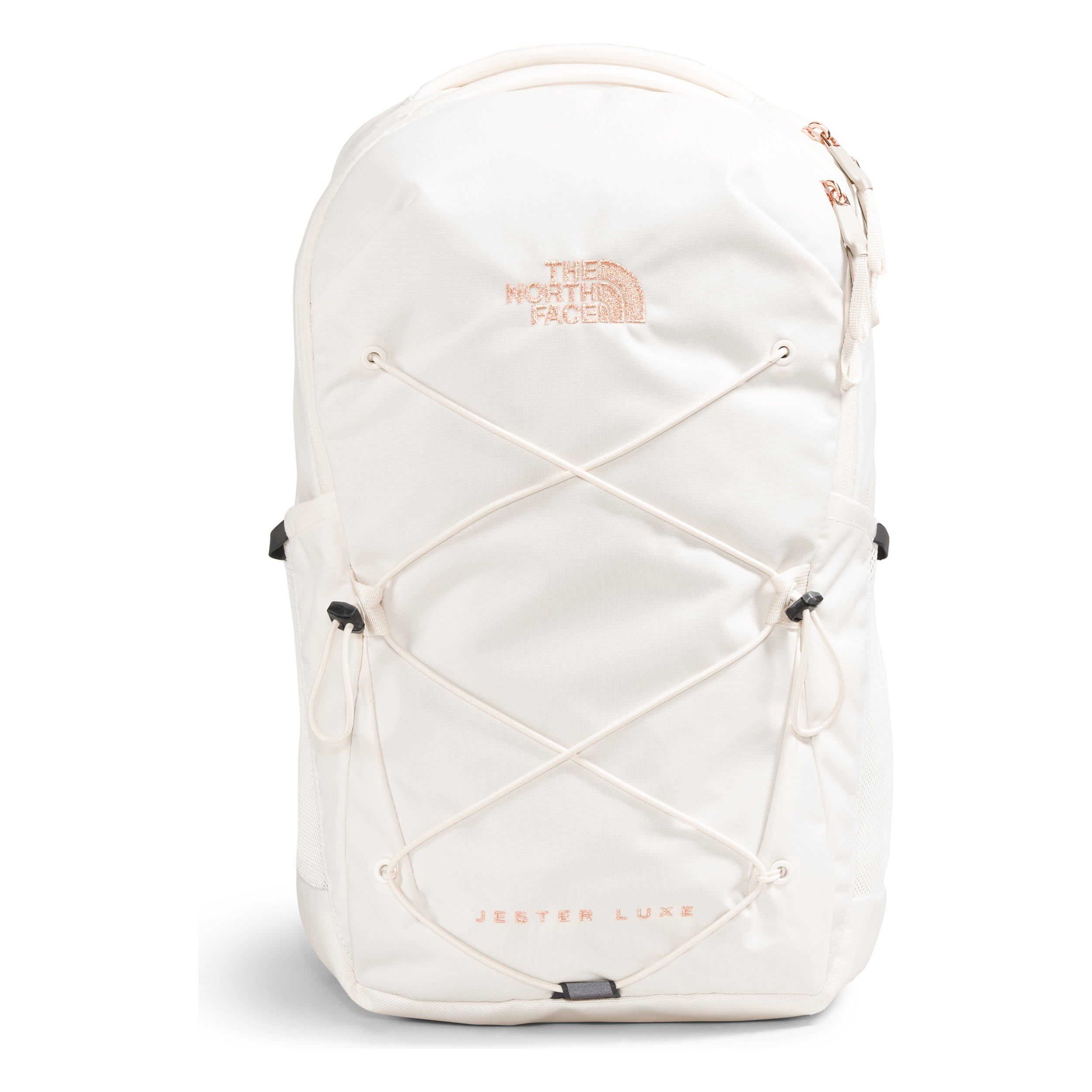 The North Face Women's Jester Luxe Backpack in Gardenia White/Burnt Coral Metallic  Accessories