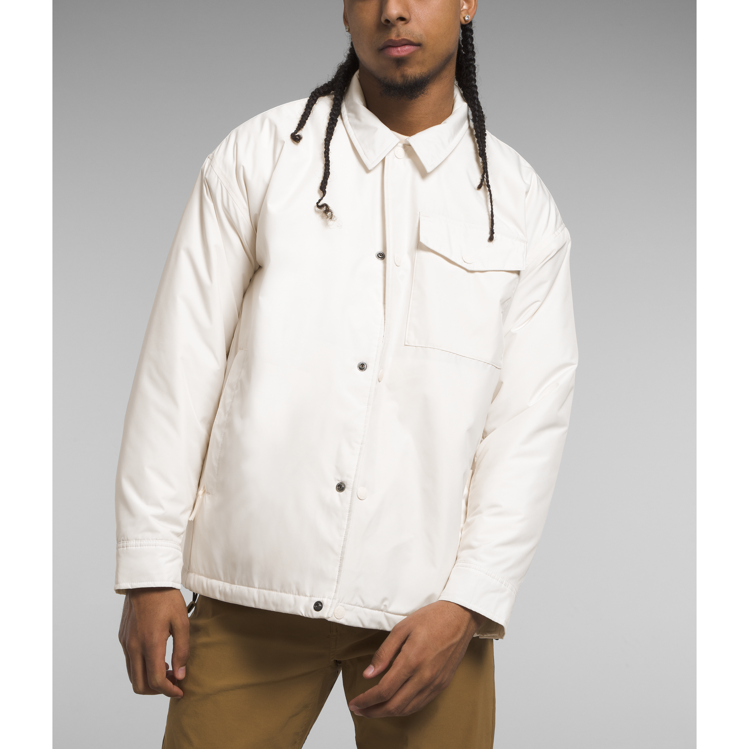 The North Face Men's Stuffed Coaches Jacket in Gardenia White  Coats & Jackets