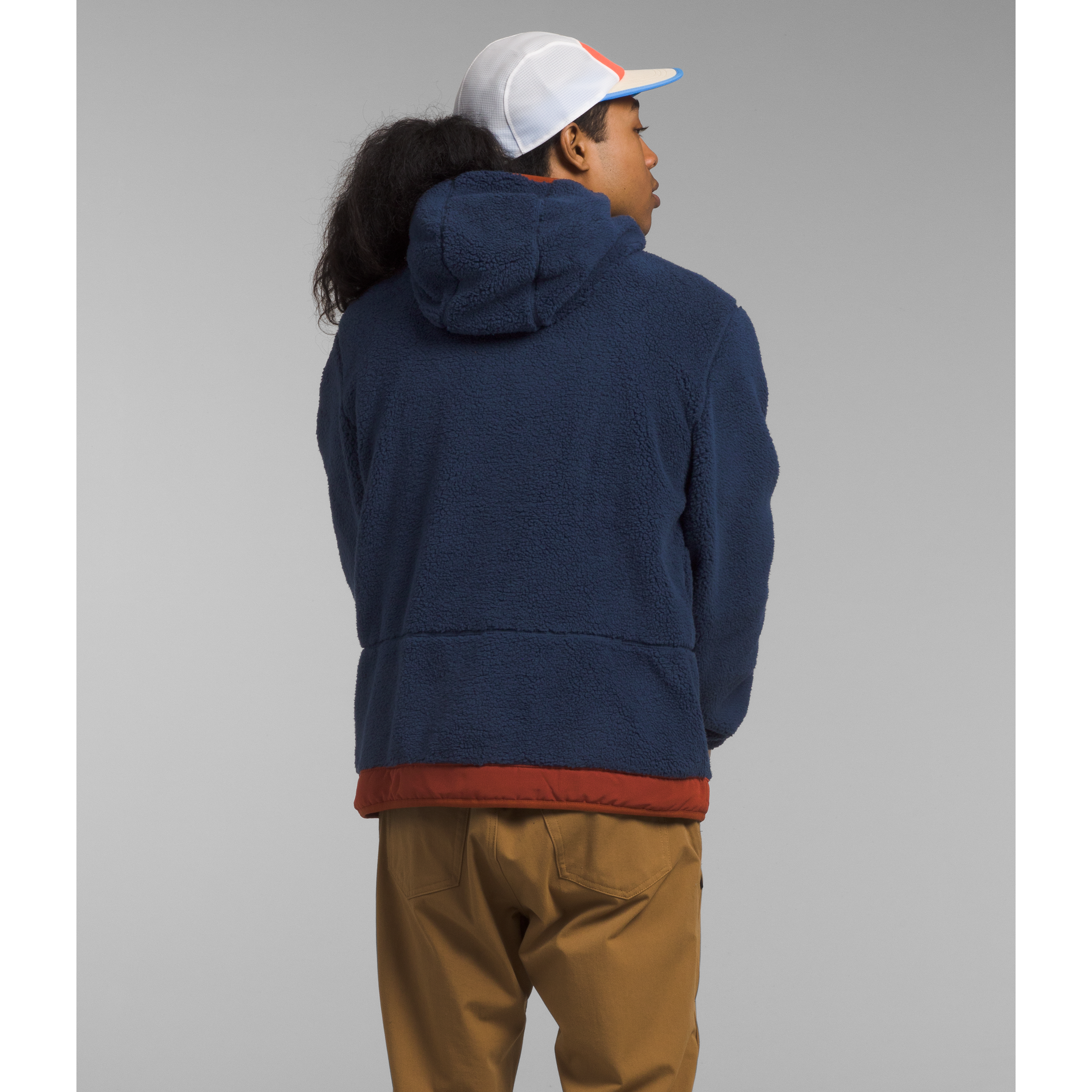 The North Face Men's Campshire Fleece Hoodie in Summit Navy/Brandy Brown  Men's Apparel