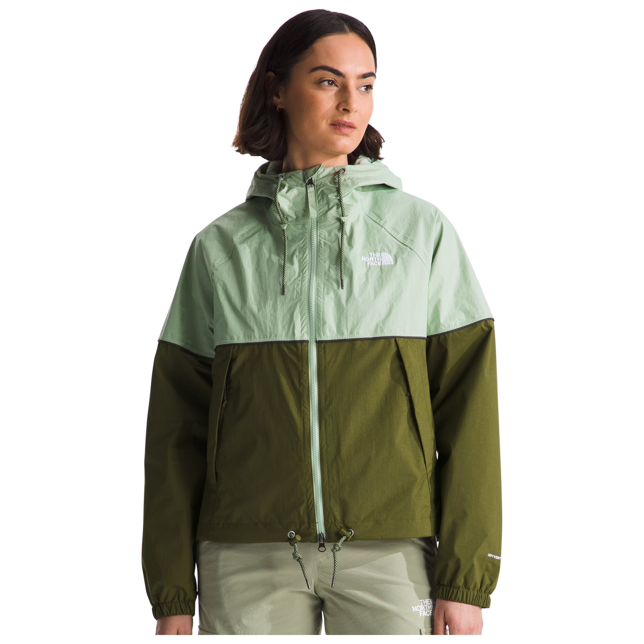 The North Face Women's Novelty Antora Rain Hoodie in Misty Sage Forest Olive  Women's Apparel