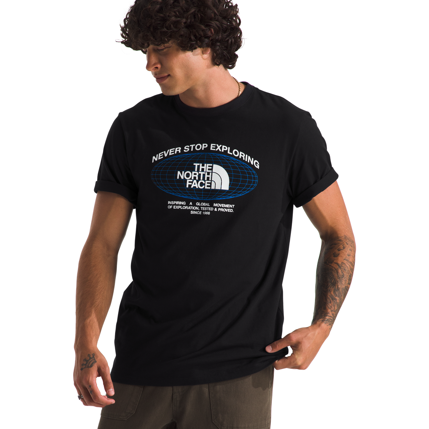 The North Face Men's S/S Immersed Outdoors Grid Tee-Footprint USA