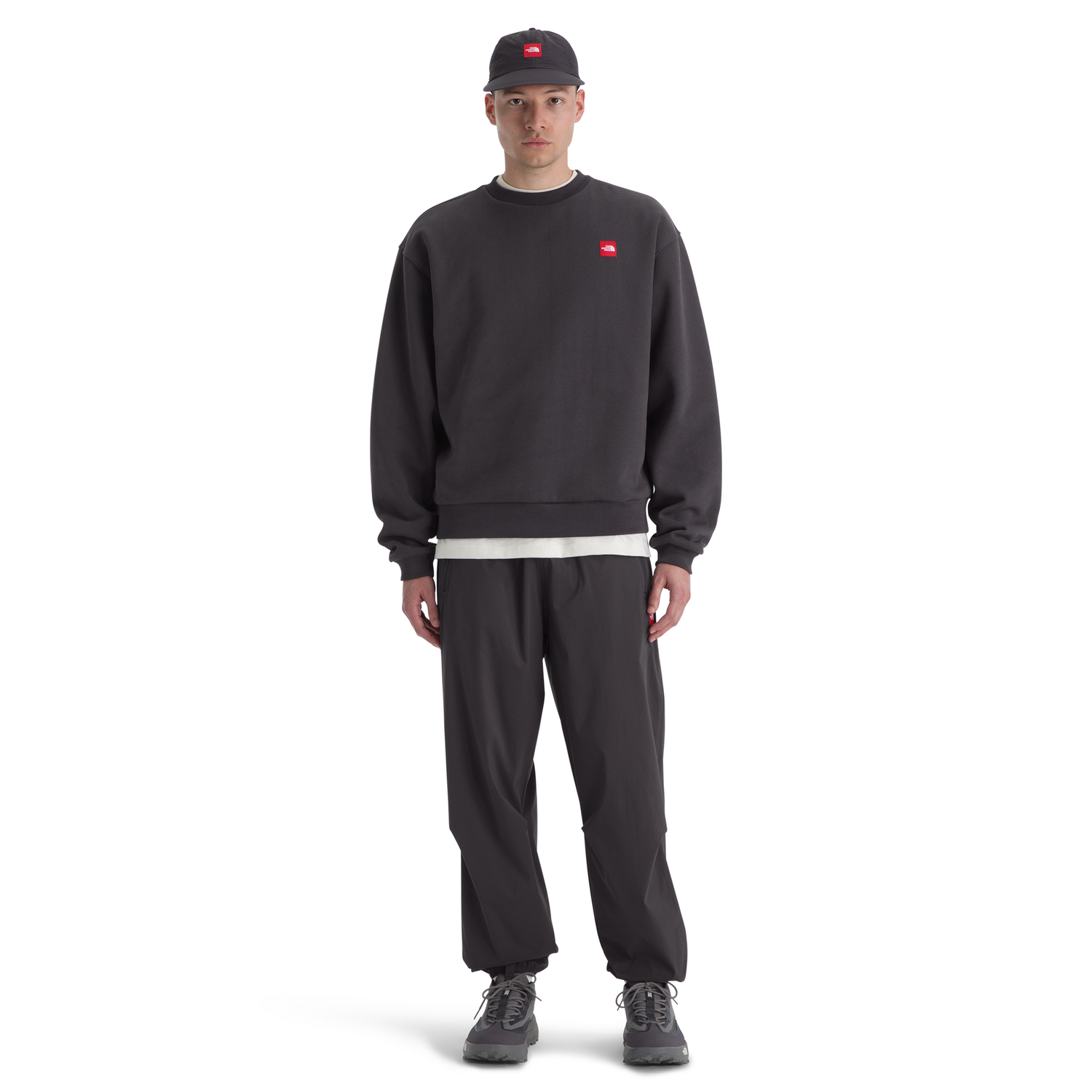The North Face Men's Red Box Crew in Obsidian