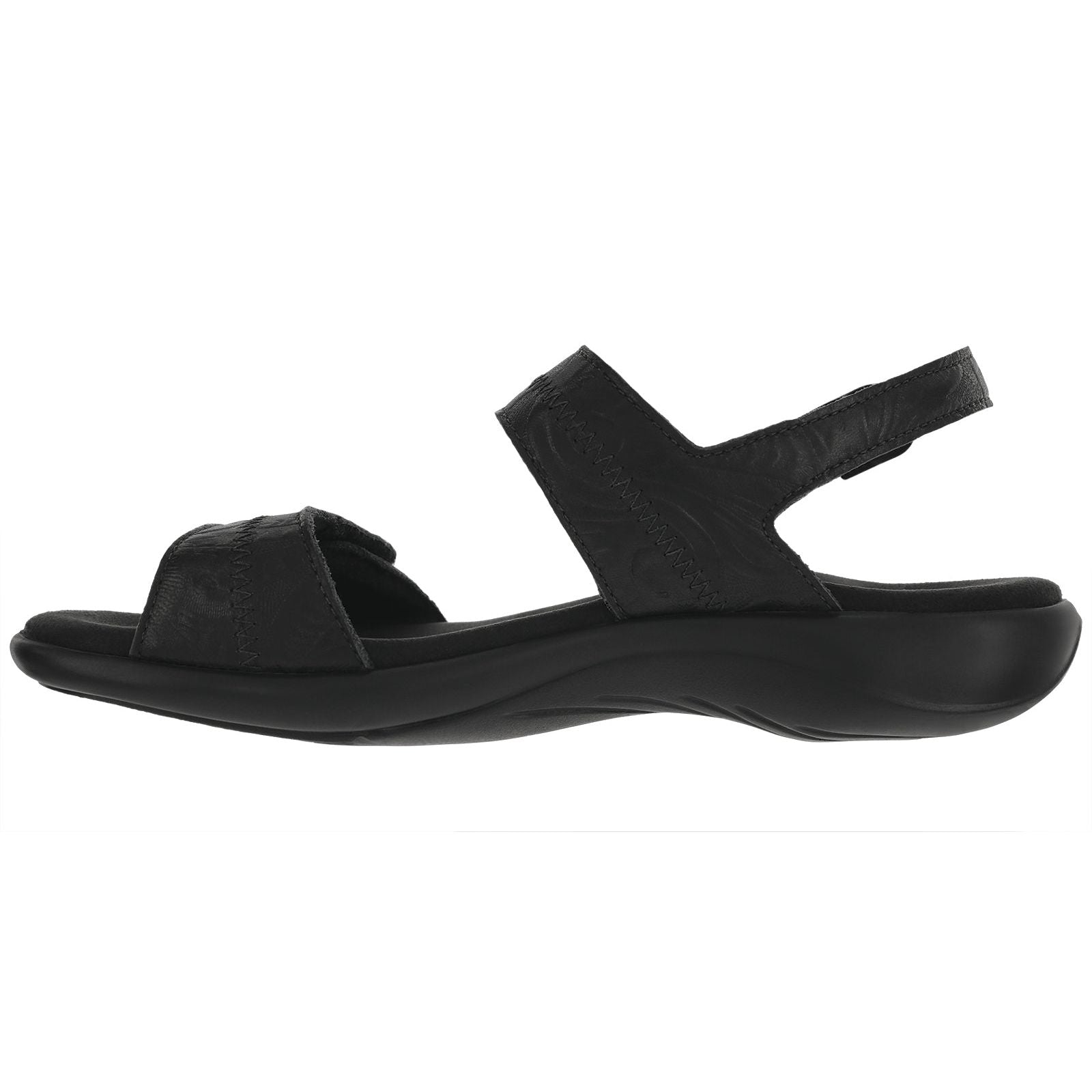 SAS Women's Nudu Heel Strap Sandal in Black Larse