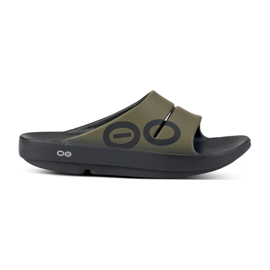 OOFOS Unisex OOahh Sports Sandals in Tactical Green  Men's Footwear