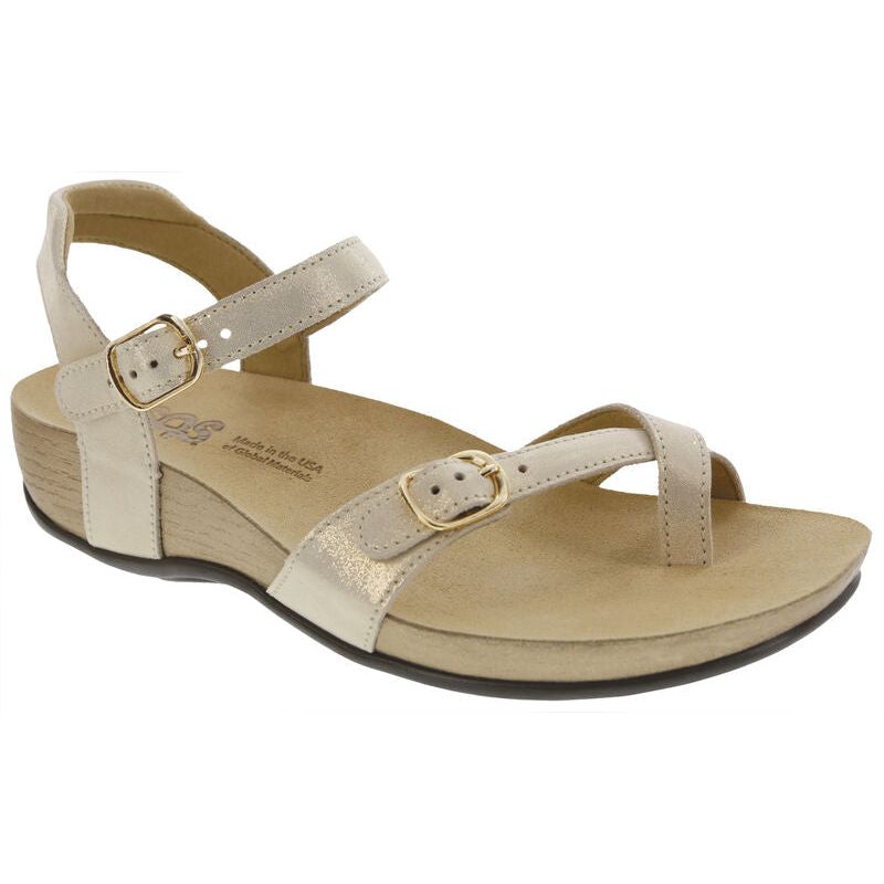 SAS Women's Pampa Toe Loop Sandal in Soft Gold