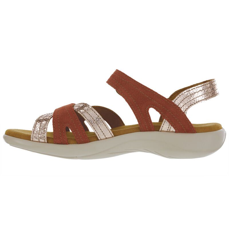SAS Women's Pier Heel Strap Sandal in Copper