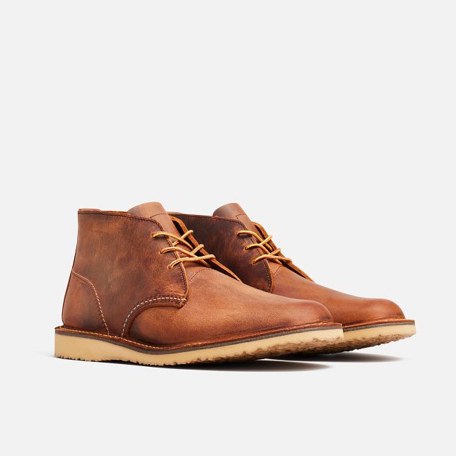 Red Wing Men's Weekender Chukka 3322 In Copper Rough & Tough Leather  Men's Footwear