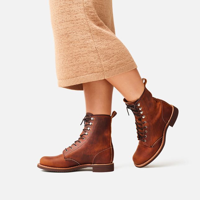Red Wing Women's Silversmith Short Boot in Copper Rough & Tough Leather