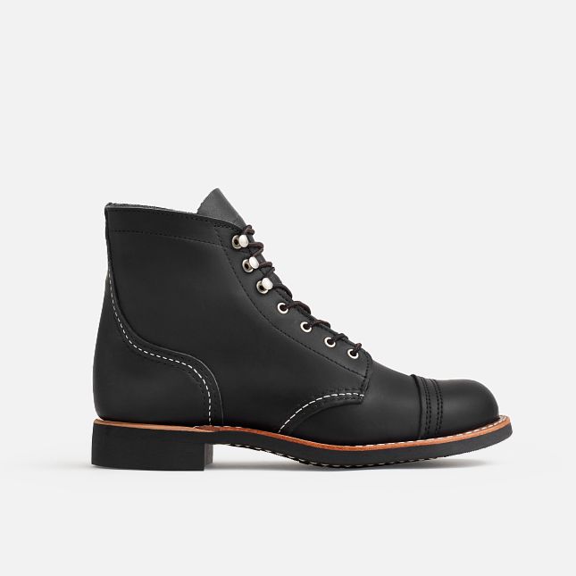 Red Wing Women's Iron Ranger Short Boot in Black Boundary Leather