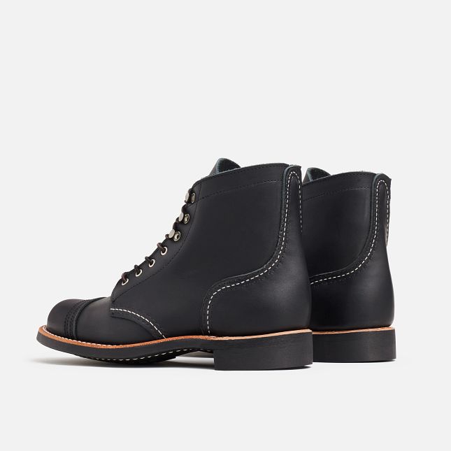 Red Wing Women's Iron Ranger Short Boot in Black Boundary Leather