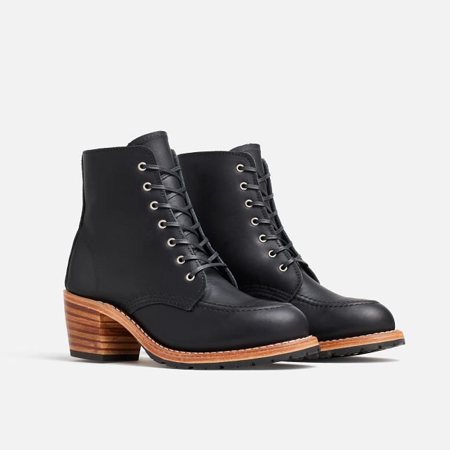 Red Wing Women's Clara Heeled Boot in Black Boundary Leather