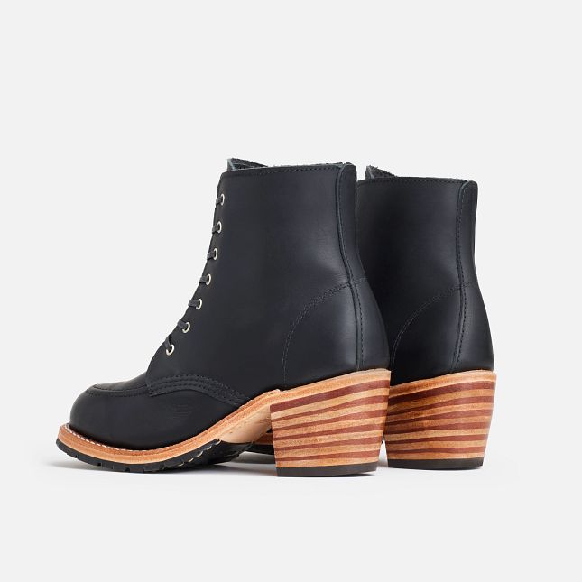 Red Wing Women's Clara Heeled Boot in Black Boundary Leather