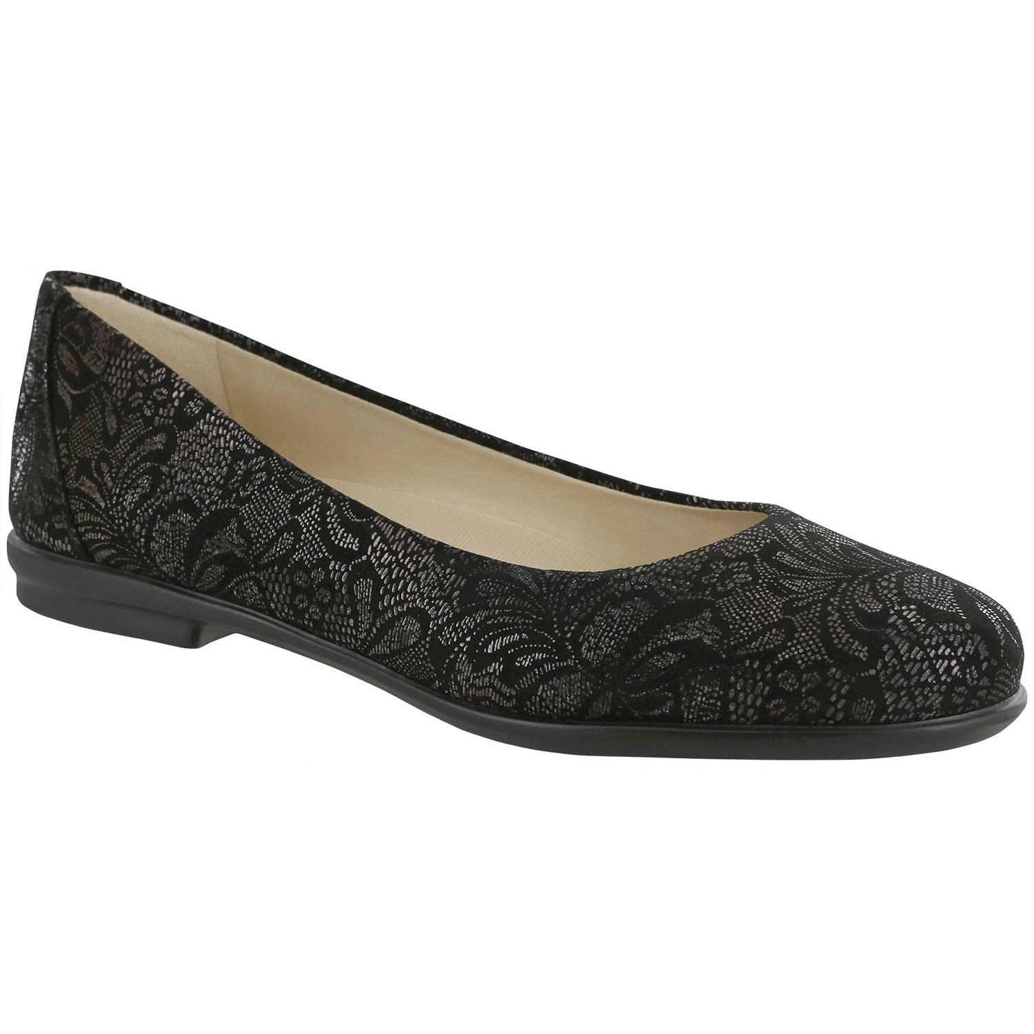 SAS Women's Scenic Ballet Flat in Black Lace