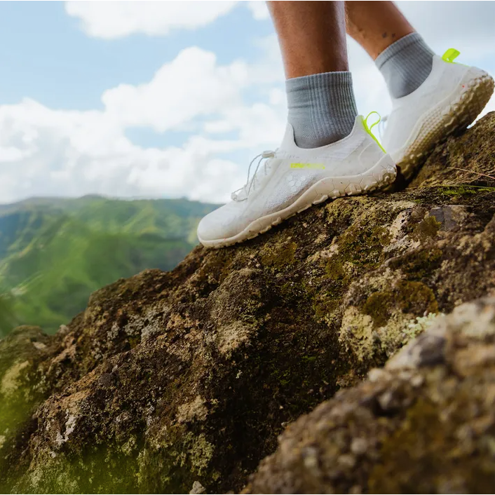 Vivobarefoot Men's Primus Trail Knit FG in Limestone  Men's Footwear