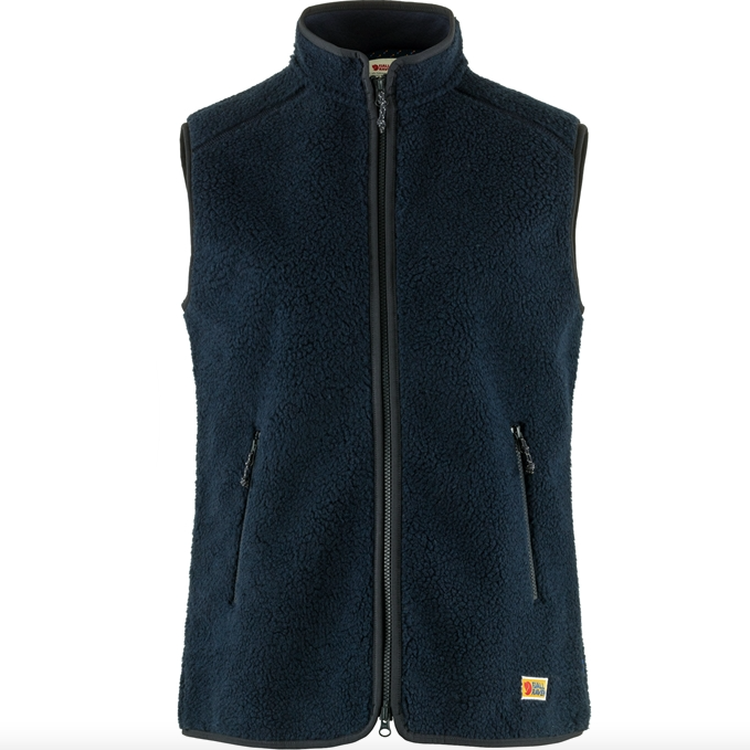 Fjallraven Women's Vardag Pile Fleece Vest in Navy  Women's Apparel