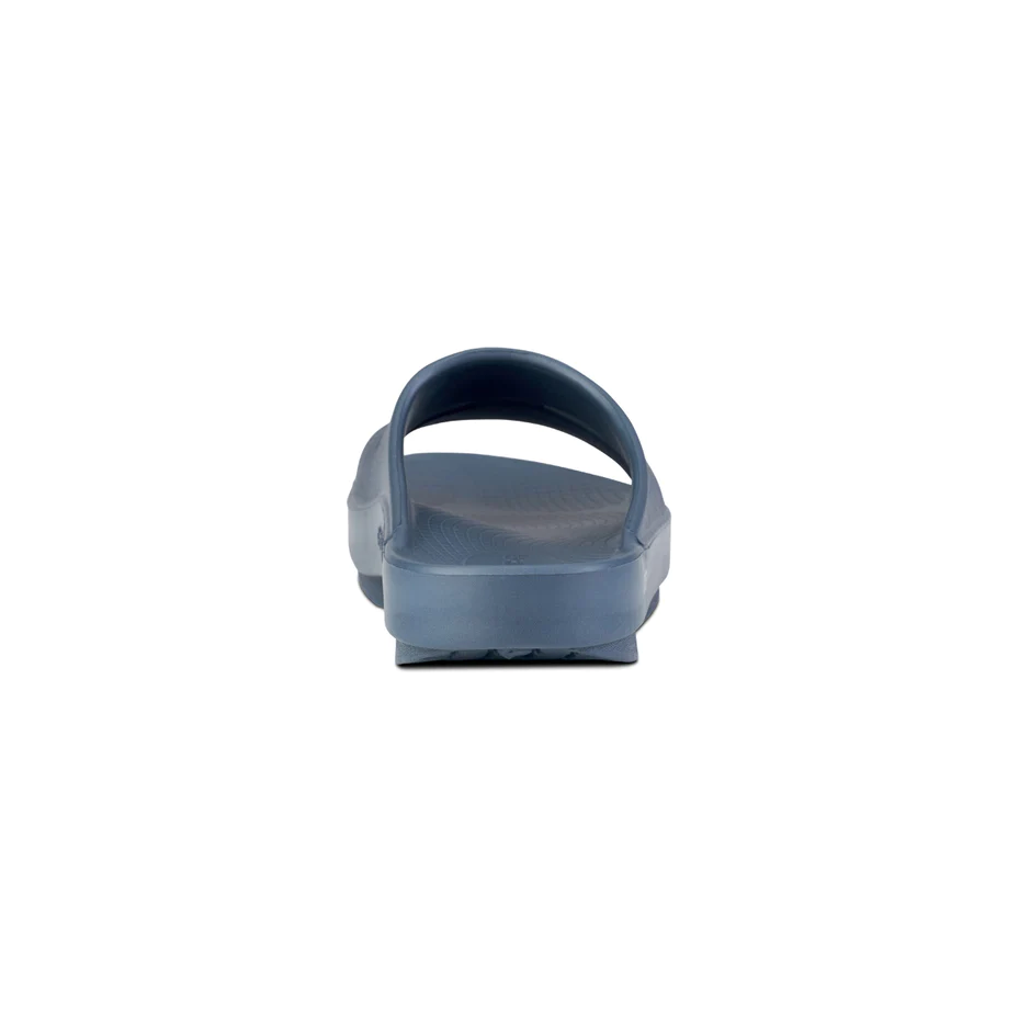 OOFOS Unisex Ooahh Slide Sandal in Moroccan Blue  Unisex Footwear