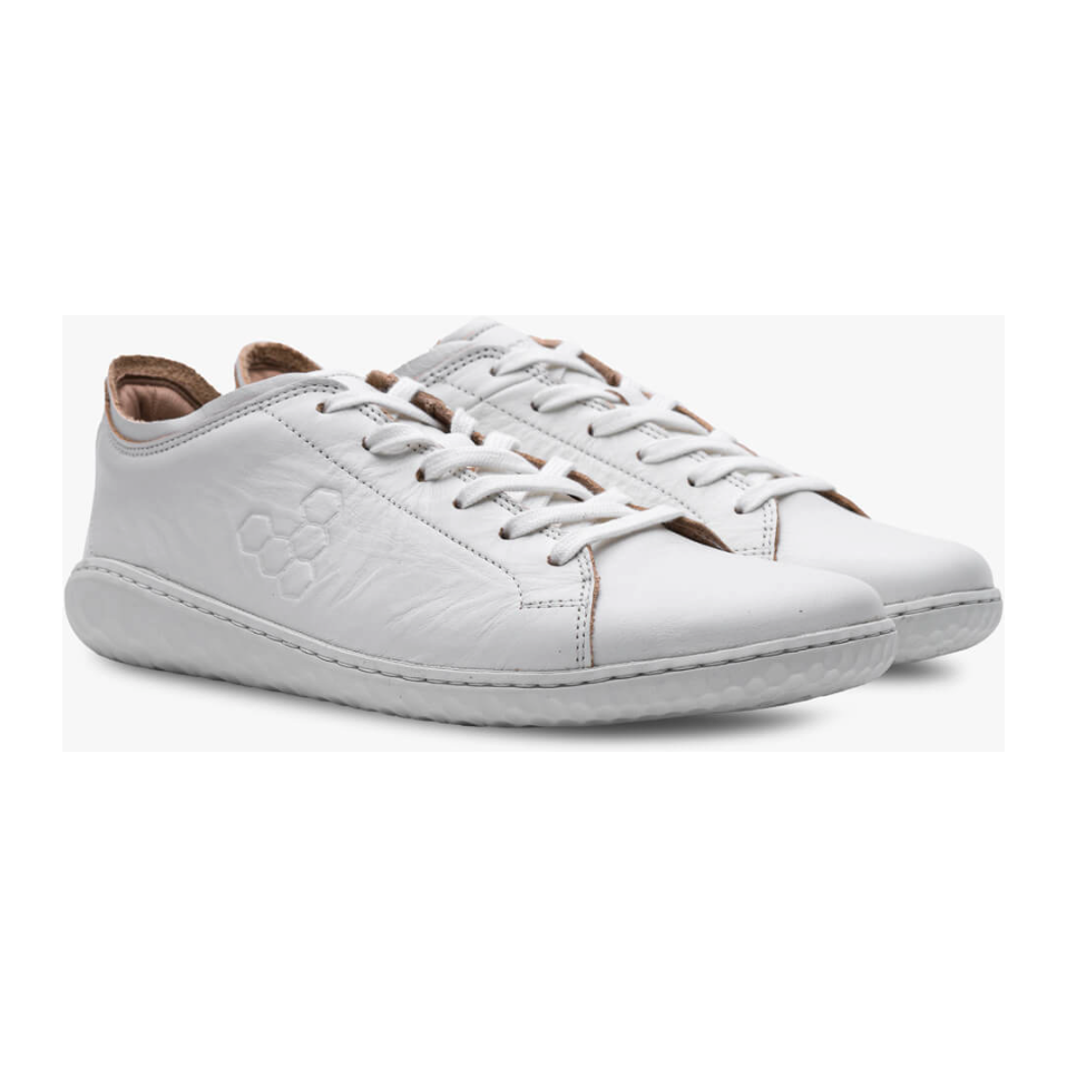 Vivobarefoot Men's Geo Court III Shoes in Bright White  Men's Footwear