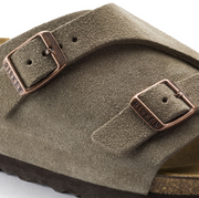 Birkenstock Zürich Suede Leather Sandal in Taupe