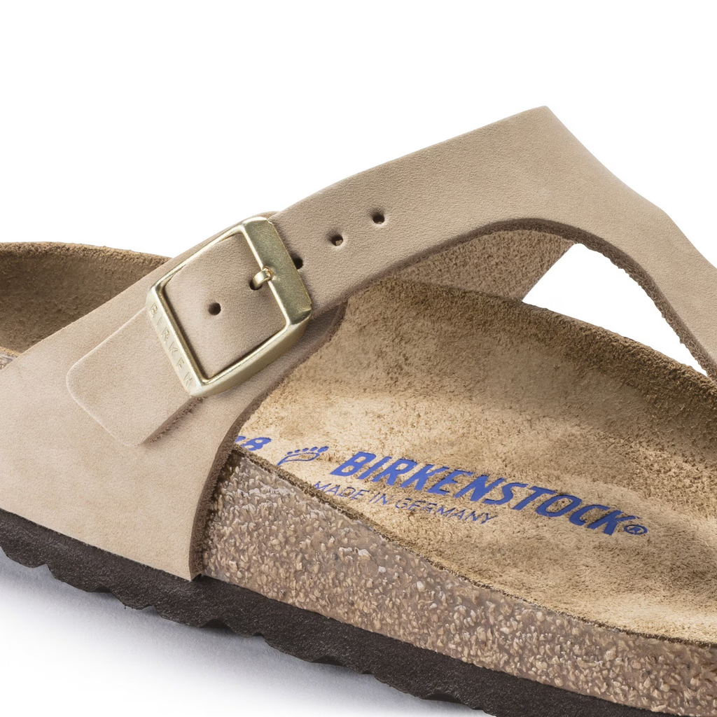 Birkenstock Women's Gizeh Soft Footbed Nubuck Leather