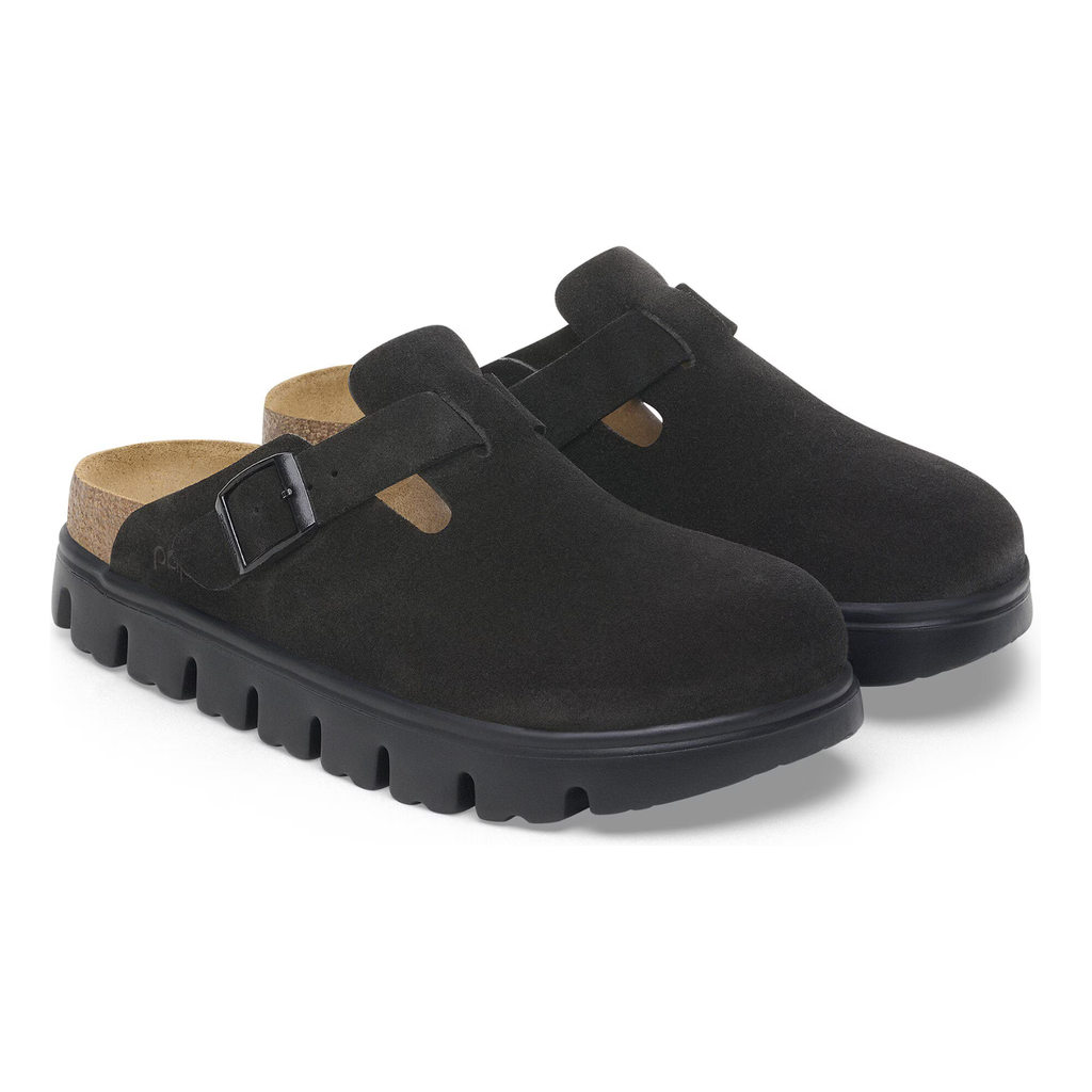 BIRKENSTOCK BOSTON SUEDブラック 24cm Birkenstock Boston Chunky Suede Leather in Black/Black