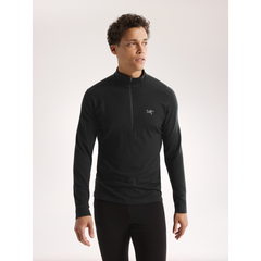 Arc'teryx Men's Rho Merino Wool Zip Neck | Black