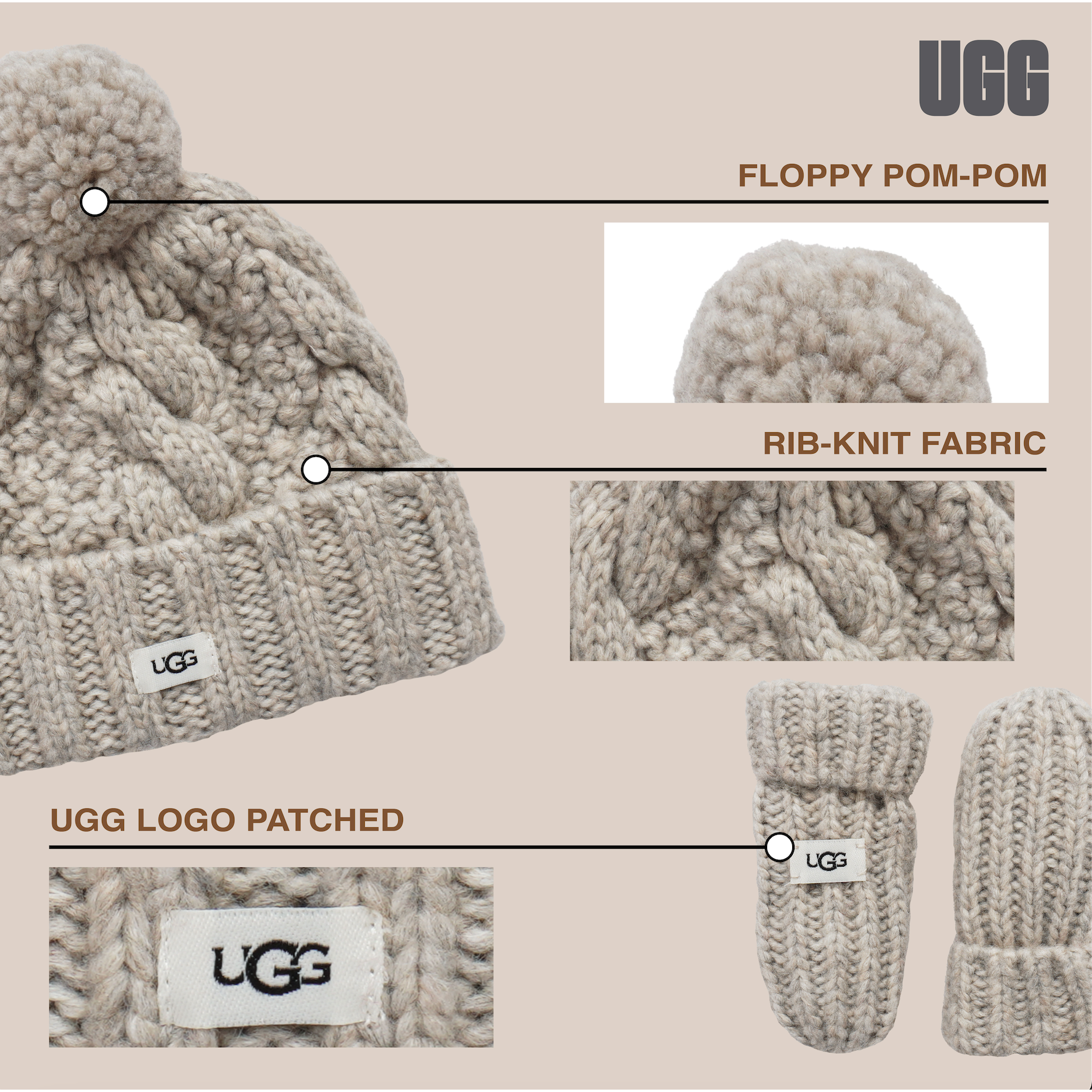 UGG Infant Knit Set  Hats