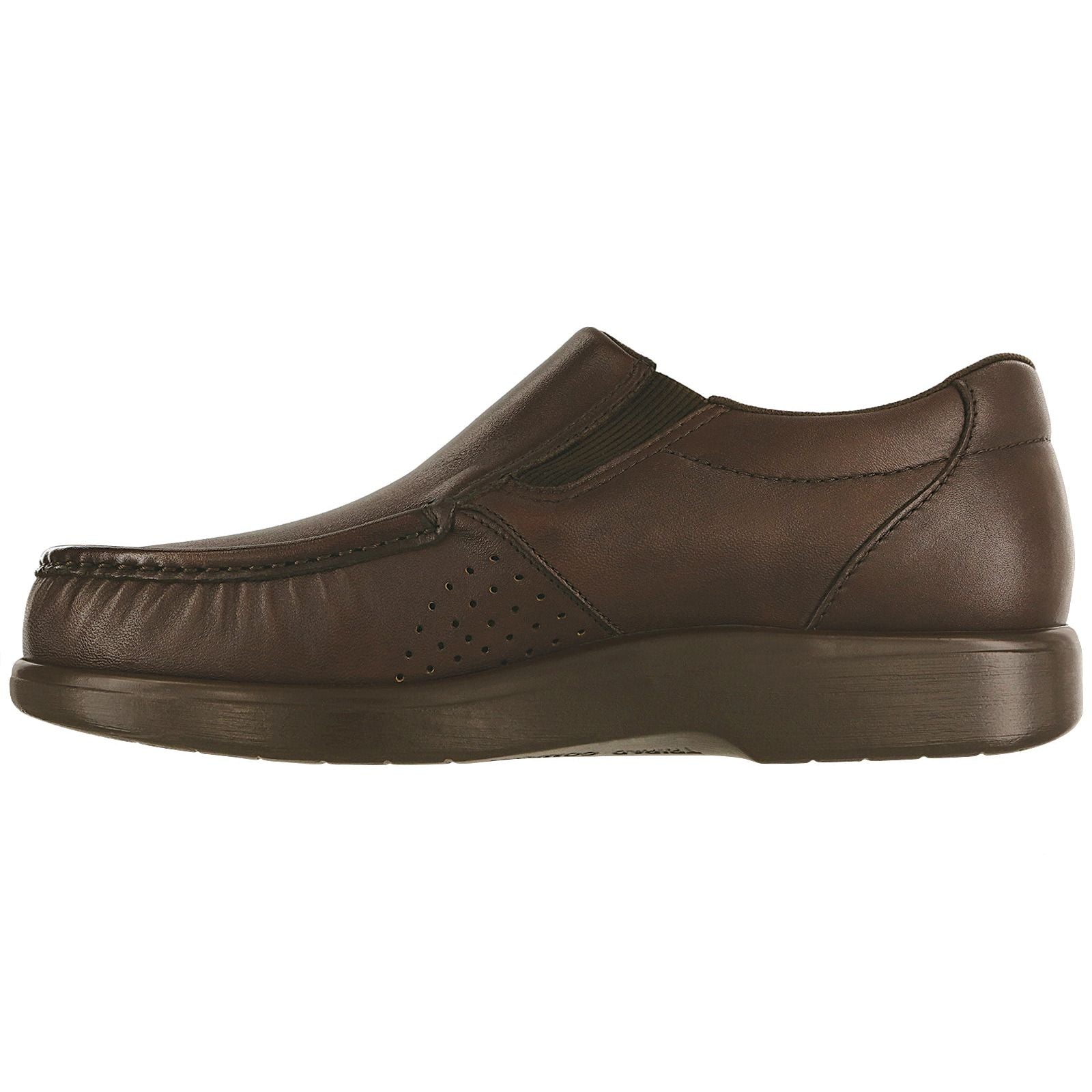 SAS Men's Side Gore Slip On Loafer in Brown