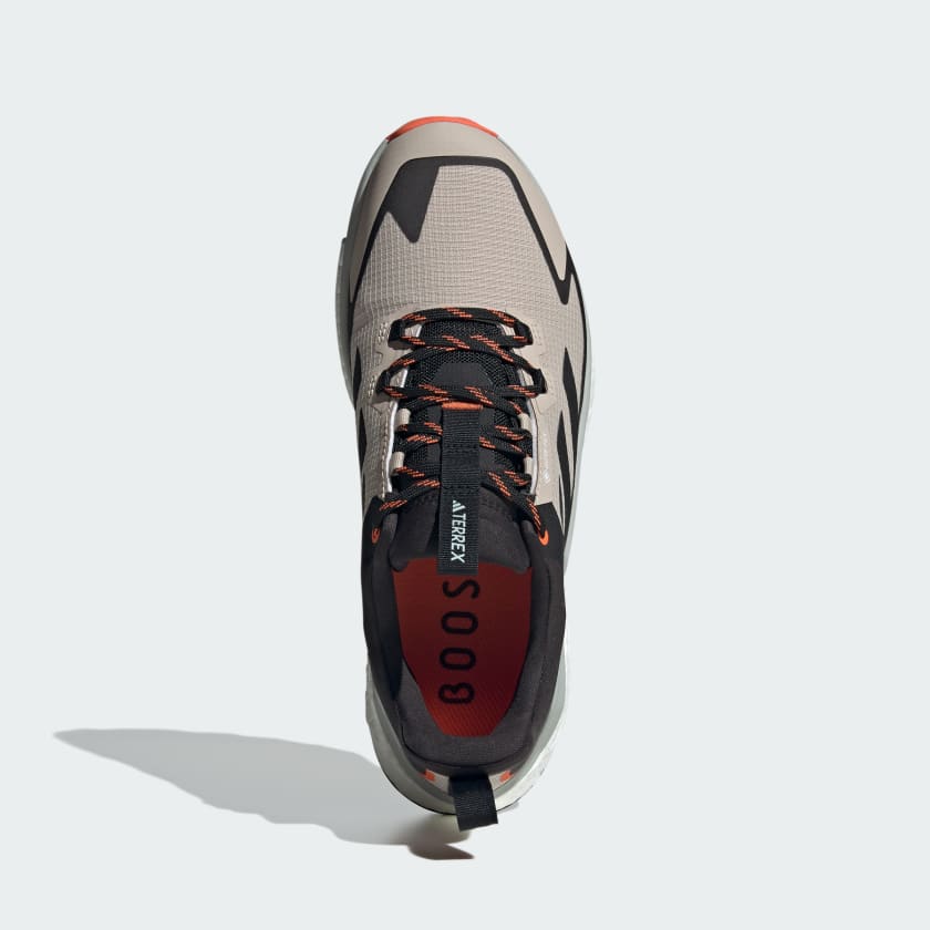 Adidas Men's Terrex Free Hiker 2.0 Low Gore-Tex in Wonder Beige Core Black Semi Impact orange  Men's Footwear