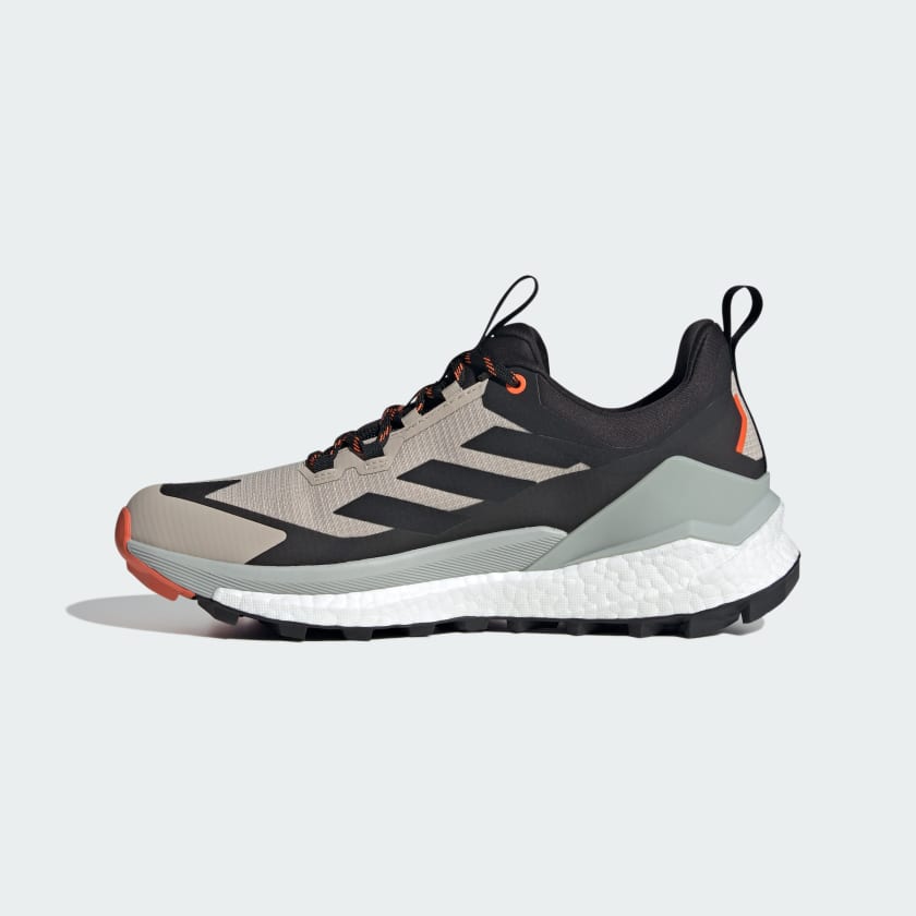 Adidas Men's Terrex Free Hiker 2.0 Low Gore-Tex in Wonder Beige Core Black Semi Impact orange  Men's Footwear
