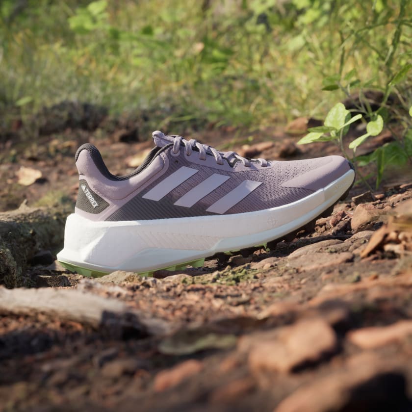 Adidas Women Terrex Soulstride Ultra Trail Running Shoes in Preloved Fig Silver Dawn Aurora Black  Women's Footwear