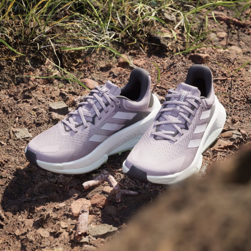Adidas Women Terrex Soulstride Ultra Trail Running Shoes in Preloved Fig Silver Dawn Aurora Black  Women's Footwear