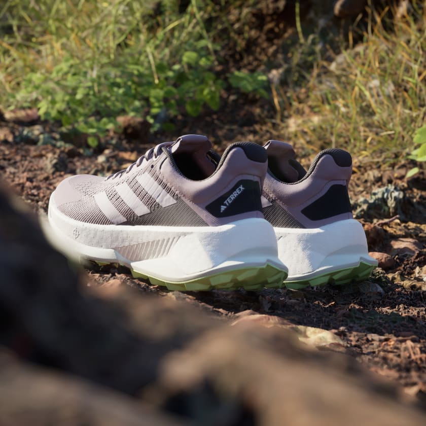 Adidas Women Terrex Soulstride Ultra Trail Running Shoes in Preloved Fig Silver Dawn Aurora Black  Women's Footwear
