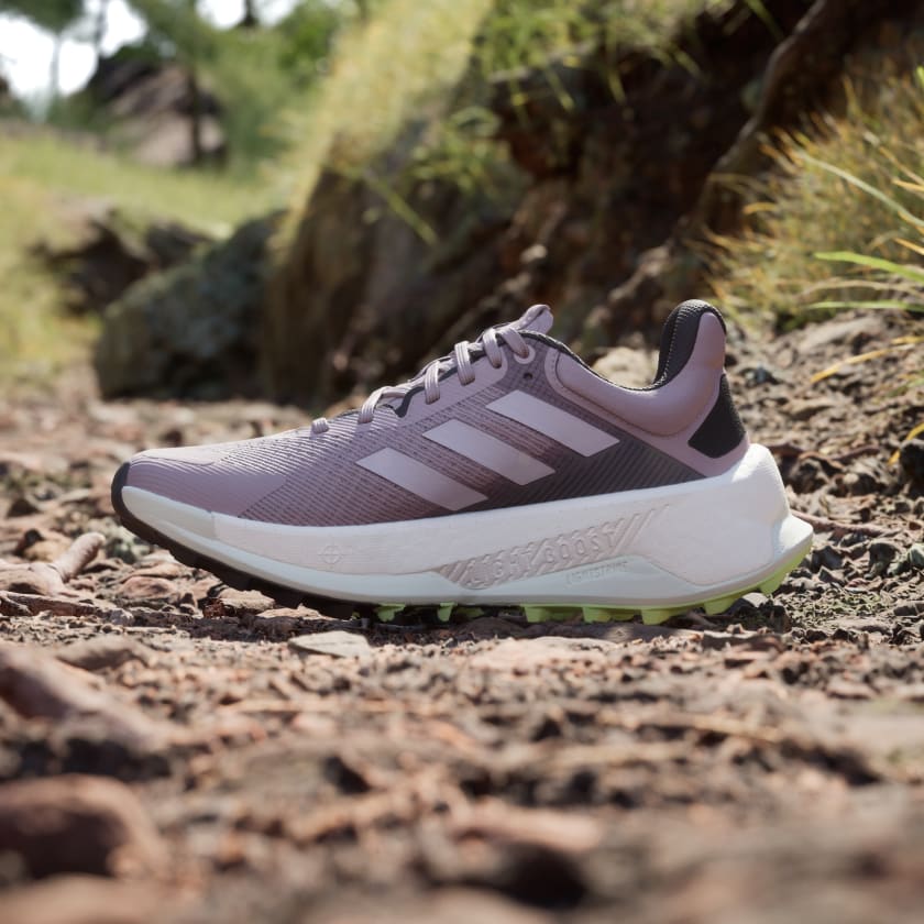 Adidas Women Terrex Soulstride Ultra Trail Running Shoes in Preloved Fig Silver Dawn Aurora Black  Women's Footwear