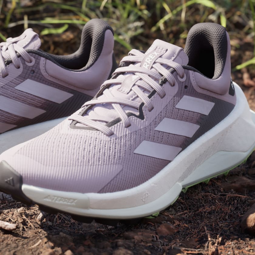 Adidas Women Terrex Soulstride Ultra Trail Running Shoes in Preloved Fig Silver Dawn Aurora Black  Women's Footwear
